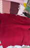 恒源祥本命年紅色媽媽秋冬裝加厚毛衣打底衫中老年人羊毛衫女加絨保暖衣 8027酒紅(加絨加厚款) XL:(建議120-140斤 曬單實(shí)拍圖