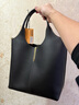 TOD'S官方女士小號皮革購物托特包手提包時(shí)尚休閑女包 黑色 曬單實(shí)拍圖