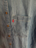 Levi's李維斯女士寬松簡(jiǎn)約氣質(zhì)時(shí)尚通勤cleanfit藍色上衣牛仔襯衫 淺藍色 M 曬單實(shí)拍圖