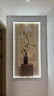墨派（Mopai）玄關(guān)裝飾畫(huà)輕奢高級感帶led燈光畫(huà)入戶(hù)走廊過(guò)道掛畫(huà)背景墻壁畫(huà) 花開(kāi)富貴 80*160cm(LED燈畫(huà)/遙控插電款) 曬單實(shí)拍圖