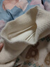 詩(shī)蒂淑加絨加厚水貂絨毛衣女秋冬季新款寬松半高領(lǐng)針織打底衫保暖上衣女 米白色【加厚】 M 曬單實(shí)拍圖