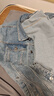 真維斯（JEANSWEST）牛仔夾克男2025秋季牛仔外套男潮牌舒適寬松百搭上衣服藍色XL 曬單實拍圖