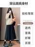 沐霓灰色毛呢半身長(zhǎng)裙春秋季女士百褶a字傘裙子高腰西裝職業(yè)百搭氣質(zhì) 毛呢百褶裙【深灰色95-125斤】 曬單實(shí)拍圖