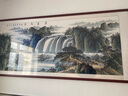 迅典山水畫(huà)客廳辦公室掛畫(huà)手繪國畫(huà)沙發(fā)背景墻裝飾畫(huà)風(fēng)水畫(huà)靠山圖字畫(huà) 源遠流長(cháng) 直角花梨色 實(shí)木帶框120*275厘米加膜 曬單實(shí)拍圖