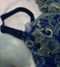 夏.娃.之.秀內(nèi)衣女文胸刺繡收副乳上魔力聚攏塑形小胸顯大軟支撐調(diào)整胸罩禮物 寶藍 80A /36A上薄下厚杯 曬單實拍圖
