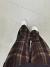 森馬（Semir）休閑褲女格紋闊腿褲復古風(fēng)潮流2024冬季時(shí)尚仿呢長(cháng)褲109724127008 曬單實(shí)拍圖