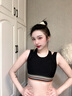 浩沙無痕運(yùn)動(dòng)內(nèi)衣女無鋼圈文胸美背聚攏胸罩收副乳透氣抹胸 黑色 M 曬單實(shí)拍圖