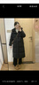 GARNUO中戲同款羽絨服女中長款過膝連帽2025新款冬季白鴨絨加厚黑色外套 黑色 M 【101-110斤】 曬單實拍圖
