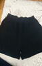 德瑪納【通勤套裝】夏季雙開(kāi)拉鏈連帽短袖上衣短褲兩件套 黑色 XL  曬單實(shí)拍圖