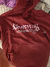 MAYBEYOND連帽衛衣男款潮牌秋冬美式帽衫港風(fēng)寬松情侶裝上衣MA47酒紅色L 曬單實(shí)拍圖