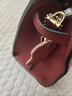 Miller&Lux包包女包斜挎包輕奢女士手提包單肩包高級感凱莉包送媽媽生日禮物 酒紅色 精美禮盒包裝 大包 曬單實拍圖