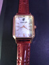 LUCKYFOX時(shí)尚方形手表女小表盤(pán)石英手表小方塊細表帶手表 L25-4 紅色 曬單實(shí)拍圖