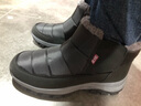 足力健艾爸爸足力健老人鞋男女款冬季高幫加絨加厚保暖防水防雪棉鞋舒適防滑雪 5953黑色男女款 40 (250mm) 曬單實(shí)拍圖