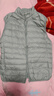 啄木鳥(niǎo)輕薄羽絨馬甲男士秋冬季短款保暖防寒白鴨絨純色休閑背心坎肩外套 18816灰色（羽絨馬甲） 2XL （推薦體重145-170斤） 曬單實(shí)拍圖