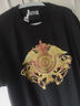 VERSACE JEANS COUTURE范思哲美杜莎經(jīng)典黑金配色休閑印花T恤黑色圓領(lǐng)男款時(shí)尚百搭t恤 黑色 L 曬單實(shí)拍圖