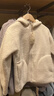 無印良品（MUJI）女式 長(zhǎng)毛抓絨 連帽衫BB2QOA4A 象牙色 XL  曬單實(shí)拍圖