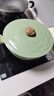 Amercook鈦陶瓷不粘鍋炒鍋無(wú)涂層森林之花平底炒菜鍋家用電磁爐燃氣灶通用 薄荷奶綠炒鍋 30cm 曬單實(shí)拍圖