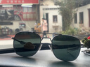 隆峰太陽(yáng)鏡偏光墨鏡大框飛行員司機開(kāi)車(chē)駕駛鏡美式硬漢鍍膜玻璃蛤蟆鏡 銀框黑灰片【高清鋼化玻璃片】 曬單實(shí)拍圖
