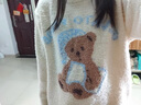 俞兆林韓版小熊半邊絨睡衣女冬季宿舍加厚珊瑚絨家居服套裝秋冬2024新款 曬單實(shí)拍圖