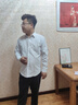LAXSESU白襯衫男士長(cháng)袖免燙抗皺商務(wù)休閑正裝帥氣上班工裝襯衣男藍黑色 【升級免燙版】長(cháng)袖襯衫%23【白 :【130-140斤】 XL 曬單實(shí)拍圖