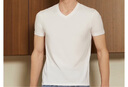 舒雅（Schiesser）男士基礎打底舒美棉V領(lǐng)短袖打底衣【3件裝】E5/22872M 白色+白色+花灰 L 曬單實(shí)拍圖