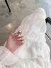 RUIQIUER法式茶歇仙女喇叭袖連衣裙女春秋季新款女裝壓褶收腰顯瘦長(zhǎng)裙子 米白色 S 曬單實(shí)拍圖