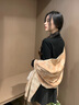 CRANTA KOMEIA官網(wǎng)圍巾披肩女款2025新款秋冬保暖雙面韓版圍脖生日禮物送 卡其色 高級(jí)感ck風(fēng)送女朋友老婆實(shí)用高檔 曬單實(shí)拍圖