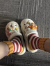 JIOESC薯條襪子女春秋漢堡面包卡通大東門甜美創(chuàng)意薯條襪子潮襪中筒襪女 組合 3雙 曬單實拍圖