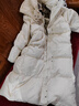鴨鴨（YAYA）90鵝絨羽絨服女中長(cháng)款2024冬季新款時(shí)尚連帽休閑加厚極寒外套YZ 白色 S /155 曬單實(shí)拍圖