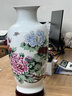 周勝堂 景德鎮陶瓷器花瓶手繪花開(kāi)富貴松子瓷瓶 客廳插花中式家居飾品玄關(guān)博古架擺件 曬單實(shí)拍圖