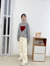 優(yōu)優(yōu)1點（Yoyo one）女童闊腿褲2025新款兒童白色牛仔褲休閑大童春秋直筒褲子 13143米白 170cm 曬單實拍圖