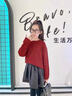 moonkids女童裙子過(guò)新年套裝秋冬年服戰袍兒童冬裝紅色毛衣兩件套加厚保暖 三件套【19741紅色毛衣+19588卡其色+4532卡其色棉裙】 130 cm 曬單實(shí)拍圖