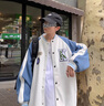 Shelley Jones美式復(fù)古棒球服外套男春秋季新款ins寬松潮流大碼休閑夾克上衣服 2259白色 XL (建議130-150斤) 曬單實(shí)拍圖