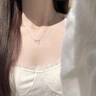 QUAMER施華洛世奇工藝蝴蝶結(jié)項(xiàng)鏈女輕奢小眾鎖骨鏈情人節(jié)生日禮物 「蝶夢(mèng)蝴蝶結(jié)」項(xiàng)鏈-白金色/足 曬單實(shí)拍圖