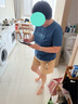 皮爾卡丹純棉t恤女2025新款寬松顯瘦40歲女短袖上衣中年媽夏裝大號體恤 寶藍(lán)色 4XL 曬單實拍圖