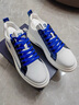 歐洲站潮男時(shí)尚刺繡休閑鞋厚底內增高板鞋日常拼色運動(dòng)鞋男士單鞋 藍色標準版 38 按正常板鞋碼數拍 曬單實(shí)拍圖
