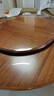 木優(yōu)庭金絲胡桃木實(shí)木餐桌椅大戶型圓桌帶轉(zhuǎn)盤組合客廳1.5米1.8米餐桌 1.3米一桌8椅 曬單實(shí)拍圖