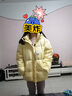 亞瑟士【安心羽絨】亞瑟士童裝女童三防羽絨服冬寬松泡泡袖面包服外套 753黃色 清潔度850-白鴨絨 160 cm 加厚充絨量136.6g 曬單實(shí)拍圖