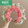 慕思語（MUSIYU）泉州簪花發(fā)箍超仙花朵頭飾小女孩民族風(fēng)花環(huán)頭箍網(wǎng)紅拍照發(fā)飾配飾 花清韻  A28-309 曬單實(shí)拍圖