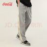可口可樂(lè )（Coca-Cola）休閑褲男秋冬美式褲子運動(dòng)褲直筒褲衛褲 灰色常規 M(110-130斤) 曬單實(shí)拍圖