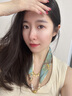 SOMUBAY新款珍珠磁扣長(cháng)條項鏈小絲巾女簡(jiǎn)約夏季裝飾領(lǐng)巾春夏母親節禮物 sj-33藍色若葉 曬單實(shí)拍圖