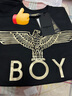 BOY LONDON【經(jīng)典款】冬情侶款logo圓領(lǐng)休閑百搭潮牌衛(wèi)衣N03909 黑色 經(jīng)典款 XL 曬單實拍圖