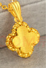 中國黃金（CHINA GOLD）四葉草黃金吊墜精品5G足金幸運草鎖骨鏈項鏈女生日禮物女 足金吊墜+足金鏈（約2.9g） 曬單實拍圖