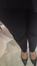 哥弟（GIRDEAR）女裝高腰九分植絨煙管正裝西褲女1192435 黑色 XL (5碼) 曬單實拍圖