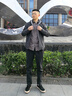 SATCHI沙池男裝春季新款單茄克2025春新款云朵超柔時(shí)尚通勤連帽夾克外套 灰綠 L 50 曬單實(shí)拍圖