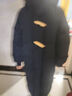 雪中飛羽絨服女長款新款顯瘦高充絨長款過膝連帽中長款加厚保暖外套 黑色 S (155) 曬單實拍圖