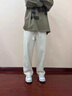 柏銘臣休閑褲男夏季潮牌百搭工裝長褲子男士寬松闊腿垂感直筒褲子男 杏色 L 【建議105-120斤】 曬單實拍圖