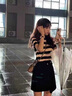 艾柔丹夏季新款連衣裙女裝休閑時(shí)尚百搭顯瘦學(xué)院風(fēng)短袖短裙兩件套套裝 套裝 S 曬單實(shí)拍圖