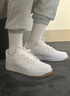 耐克NIKE板鞋男子空軍一號(hào)AF1 AIR FORCE 1運(yùn)動(dòng)鞋DJ2739-100白43 曬單實(shí)拍圖