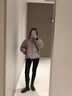 瑪嬌媚（Majiaomei）羽絨棉服外套女短款2025年冬季新款加厚面包服小個(gè)子學(xué)生上衣女 香芋紫 S 曬單實(shí)拍圖